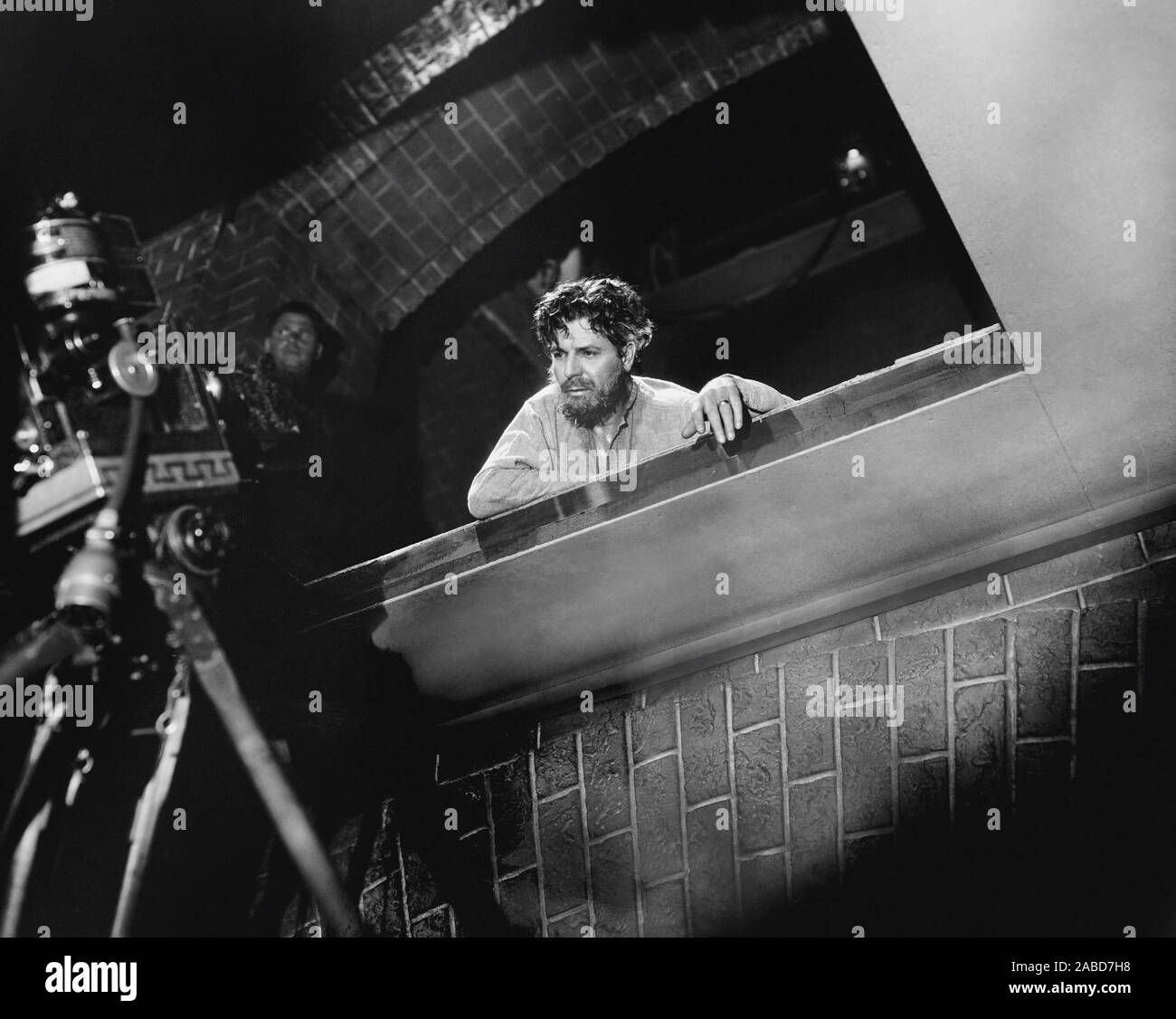 THE PRISONER OF SHARK ISLAND, Warner Baxter filming on set, 1936, TM ...