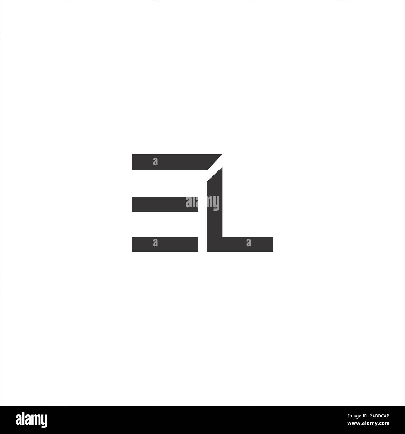 Initial letter el or le logo vector design template Stock Vector Image ...