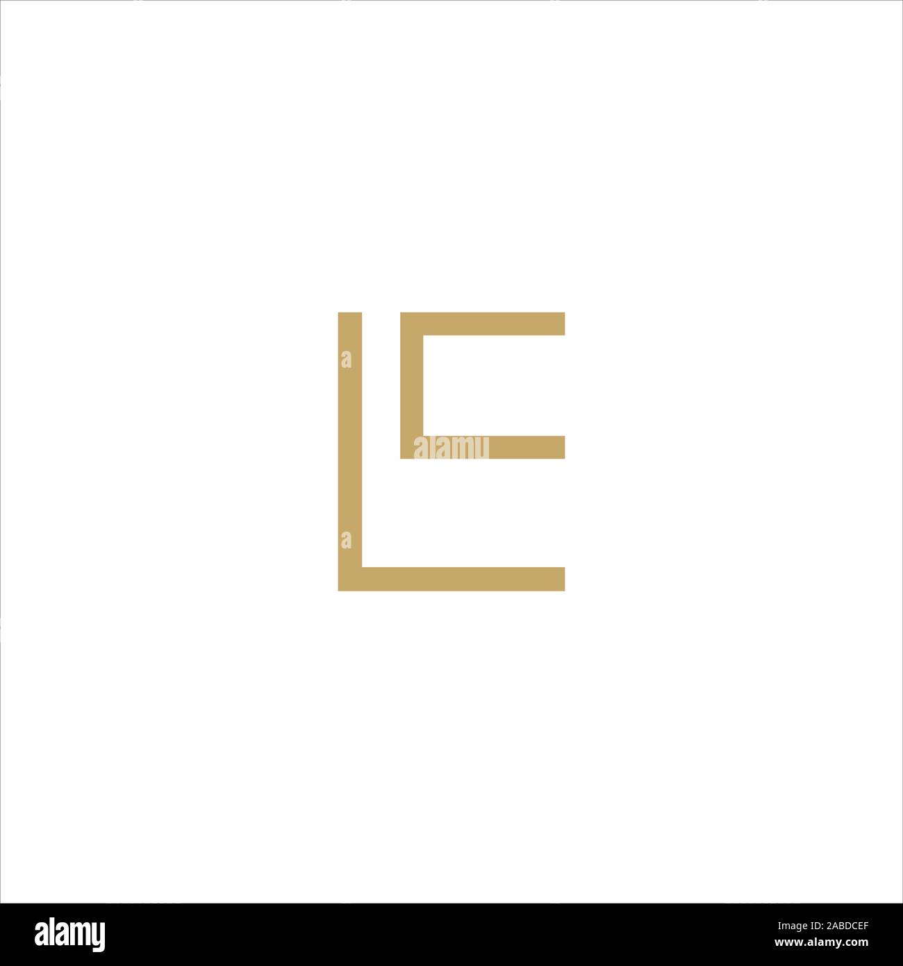 Initial letter el or le logo vector design template Stock Vector