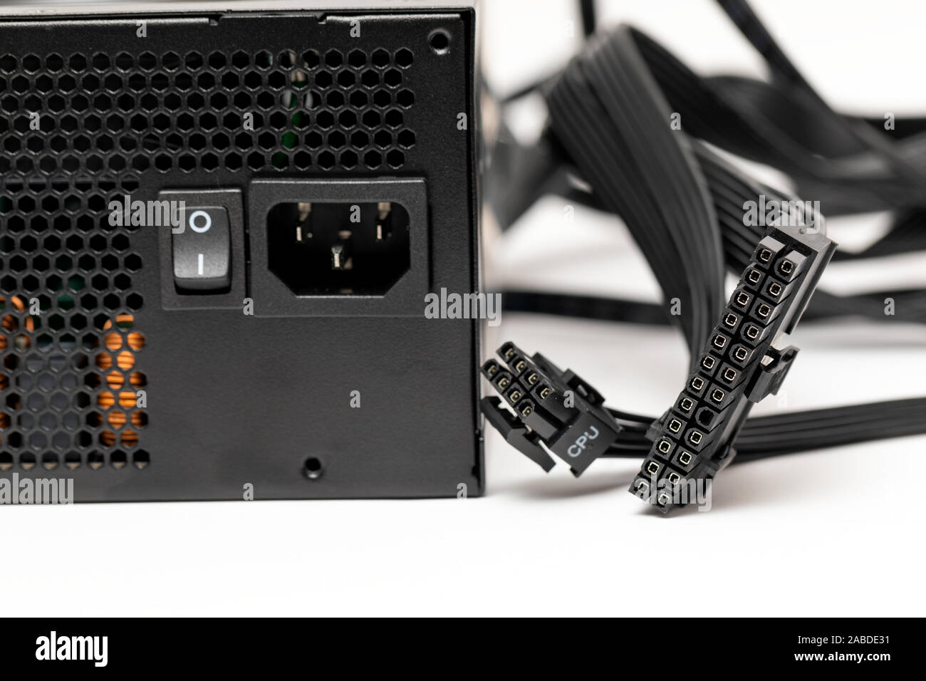 Modular power supply with cables for desktop pc Stock Photo Alamy