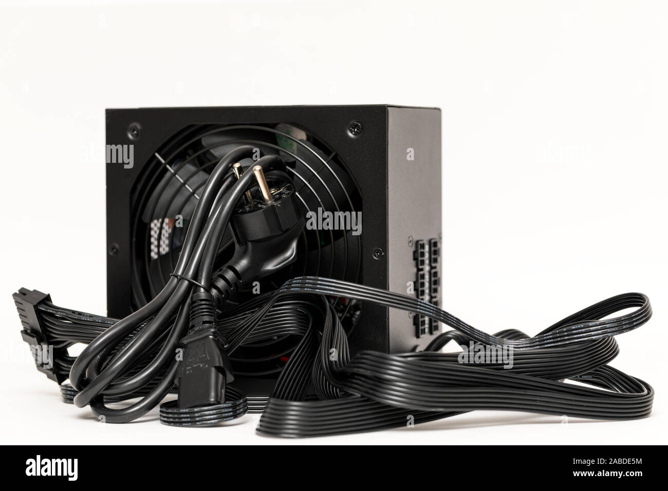 Modular power supply with cables for desktop pc Stock Photo Alamy