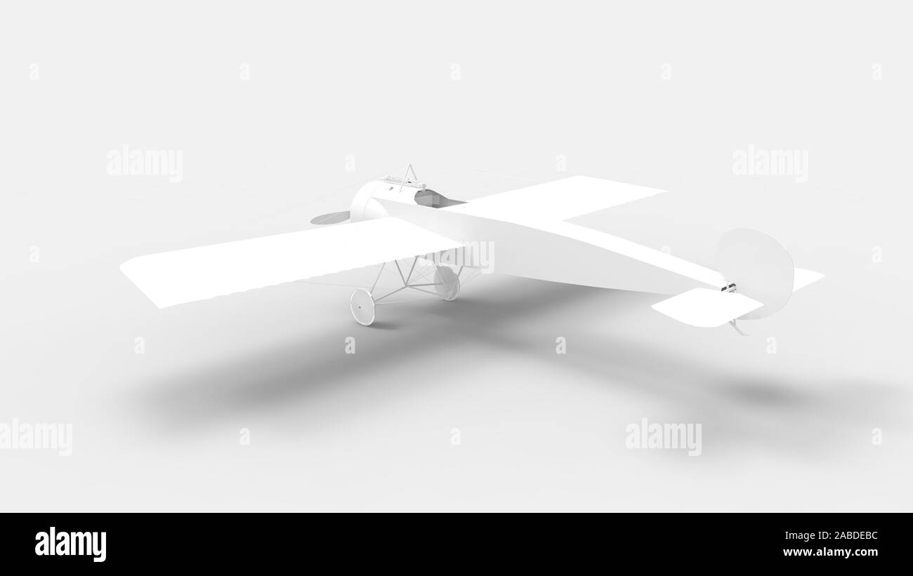 3d rendering of a world war one airplane isolated in studio Stock Photo