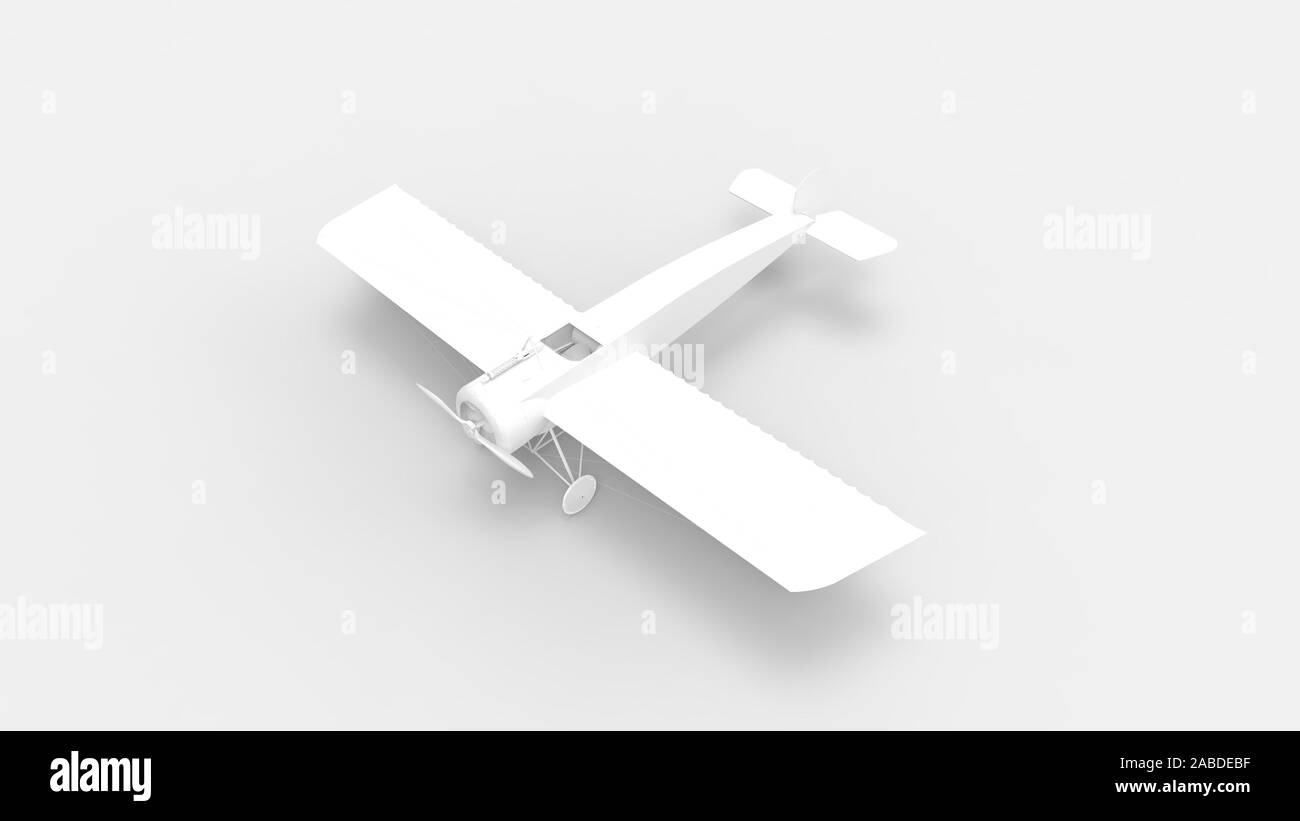 3d rendering of a world war one airplane isolated in studio Stock Photo