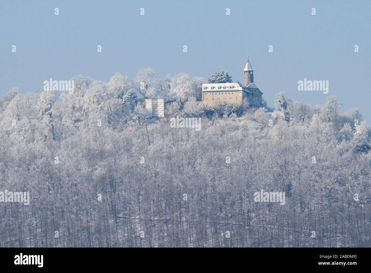 Burg Teck im Winter, Kirchheim unter Teck, Baden-Württemberg Stock Photo -  Alamy
