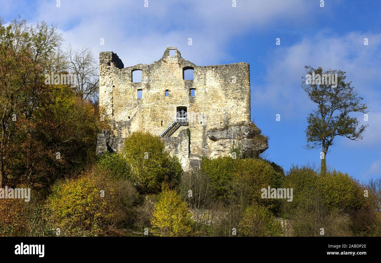 Burg Bichishausen im Großen Lautertal, Schwäbische Alb, Baden-Württemberg Stock Photo