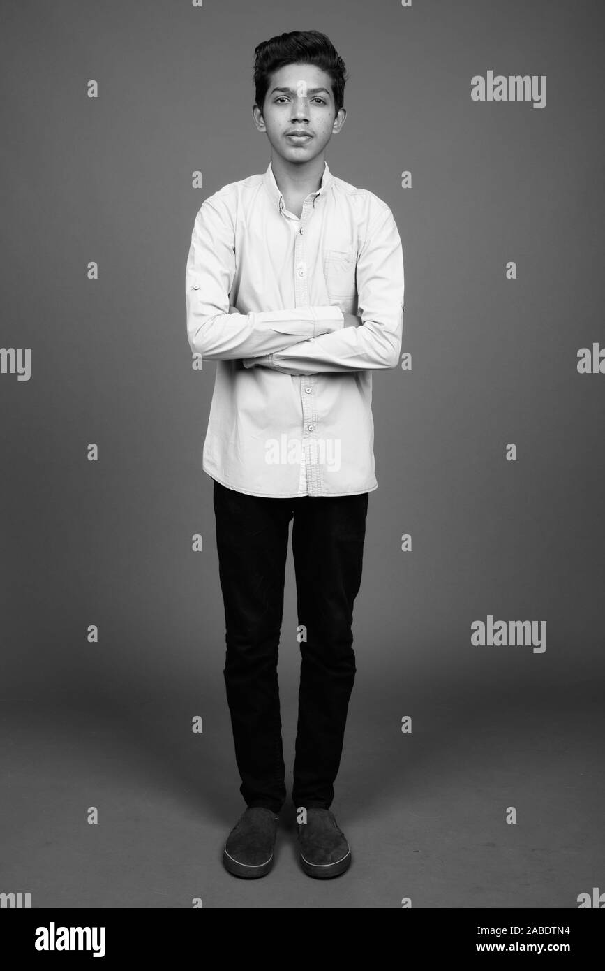 Indian boy teen Black and White Stock Photos & Images - Alamy