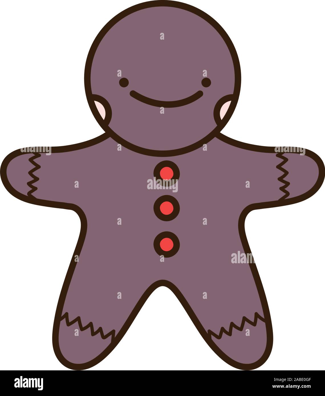 merry christmas celebration gingerbread man vector illustration Stock ...