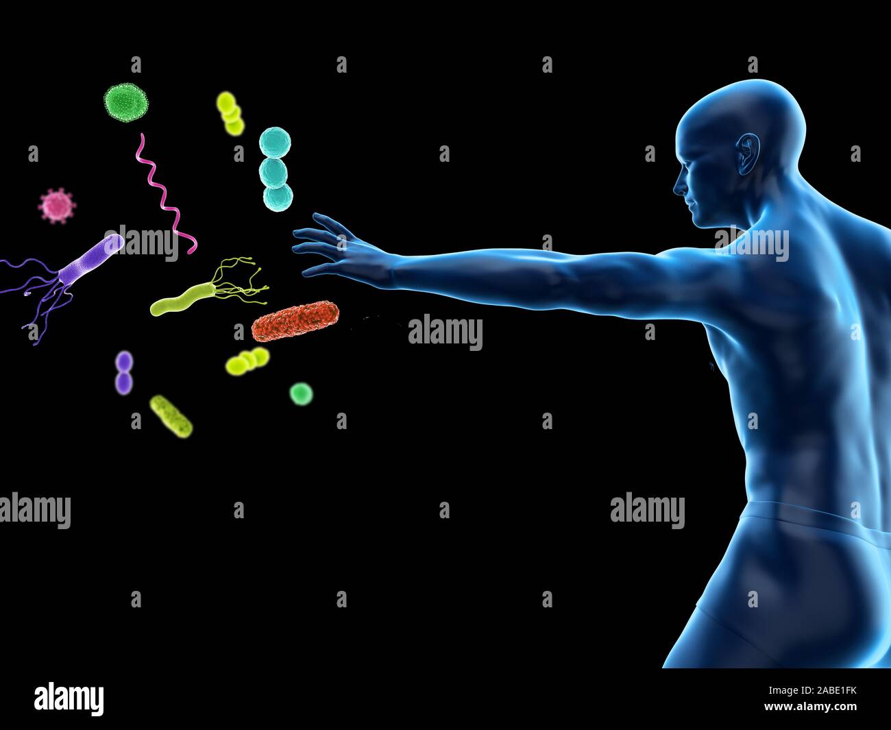 3d rendered conceptual immune defense illustration Stock Photo - Alamy
