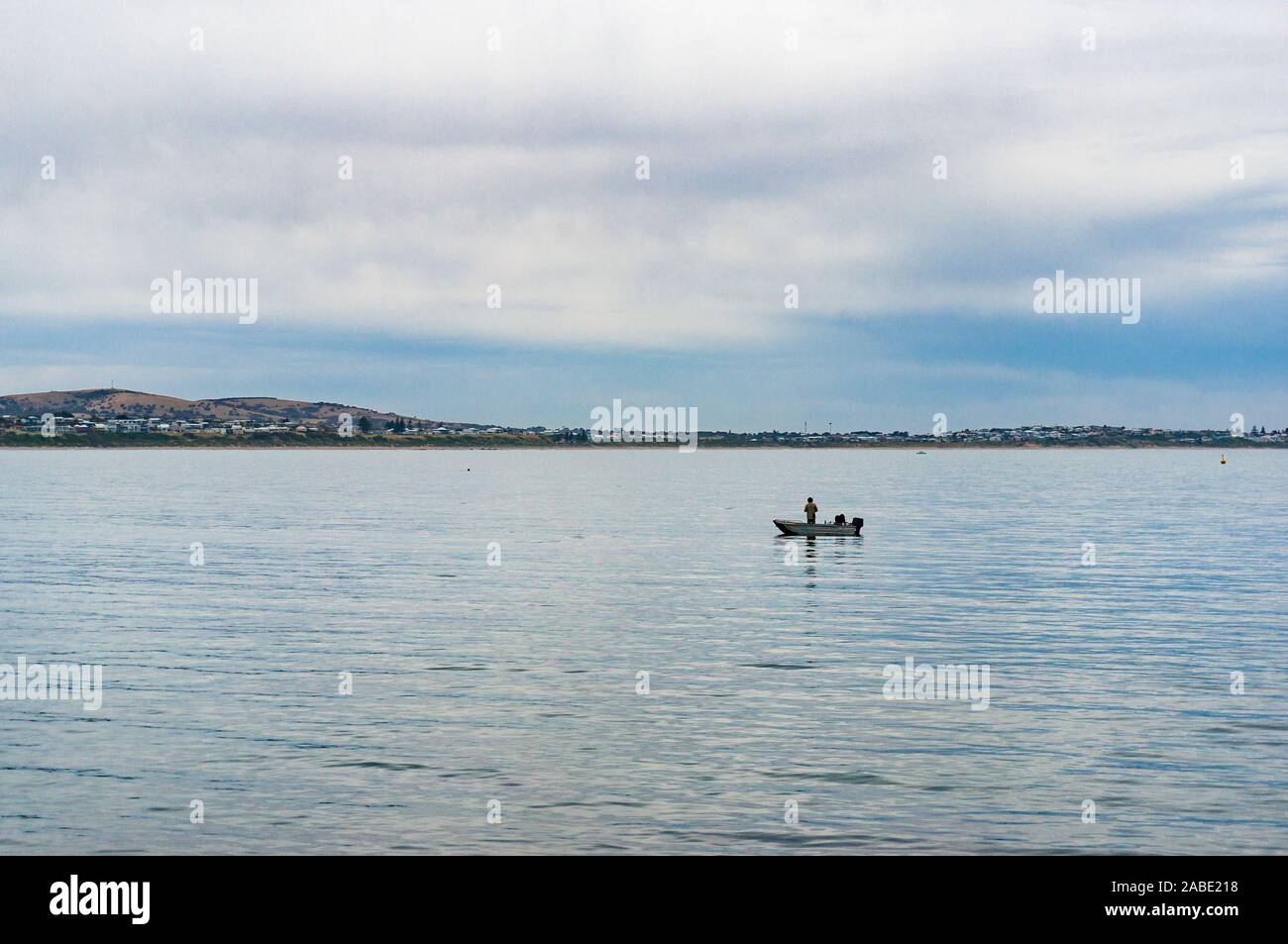Man standing boat silhouette hi-res stock photography and images - Alamy