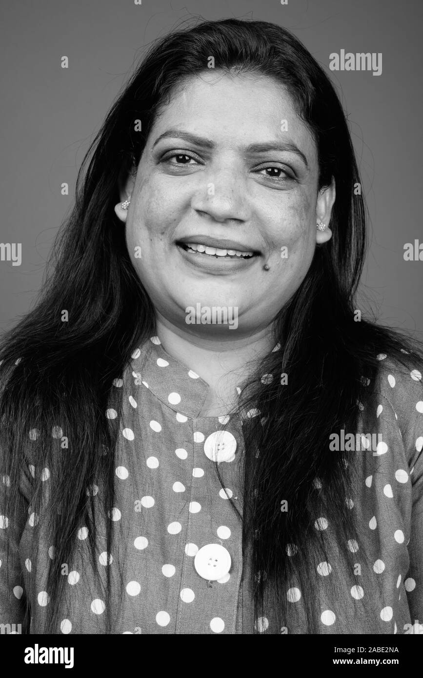 Indian girl smiling face happiness Black and White Stock Photos ...