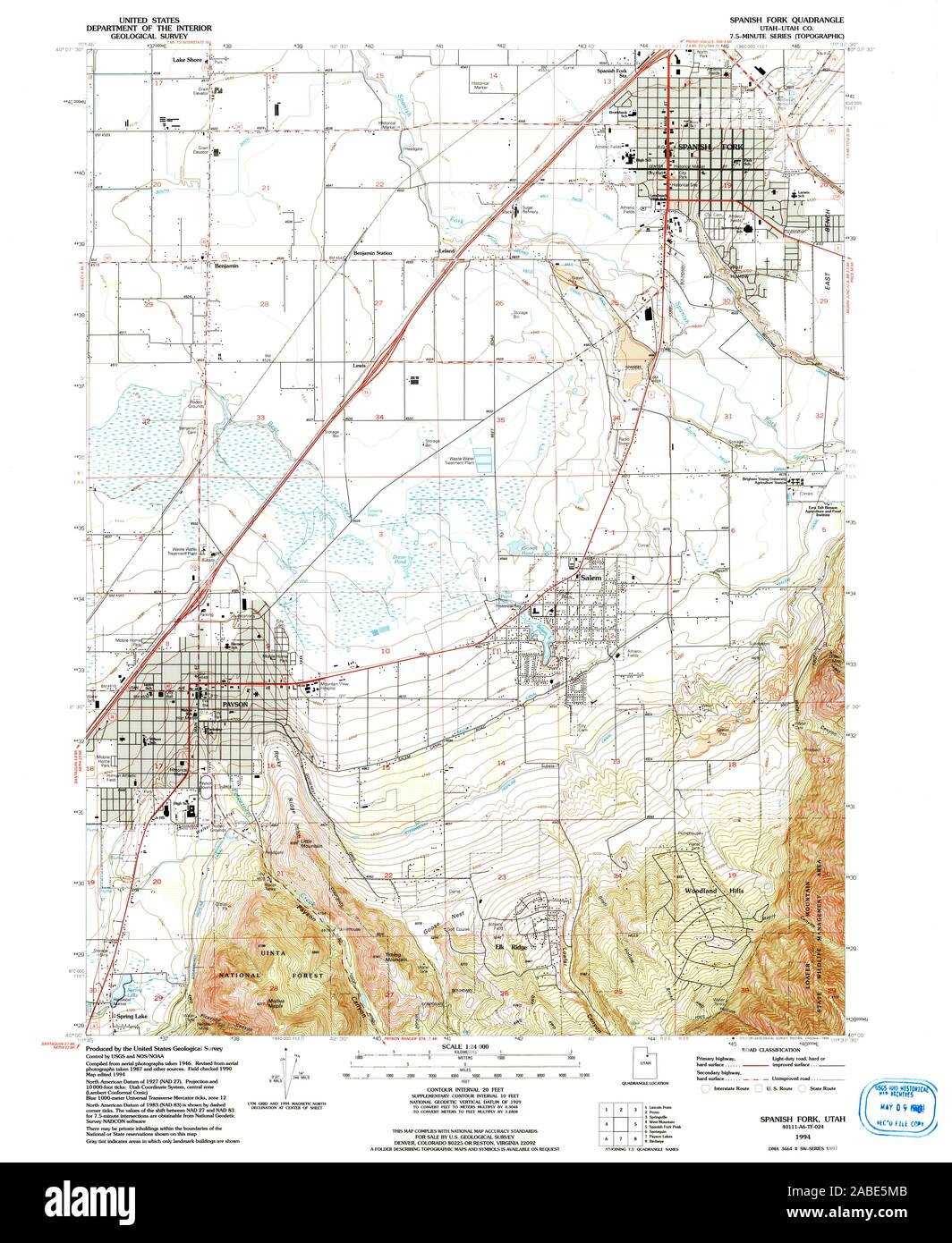 Map of spanish fork hires stock photography and images Alamy