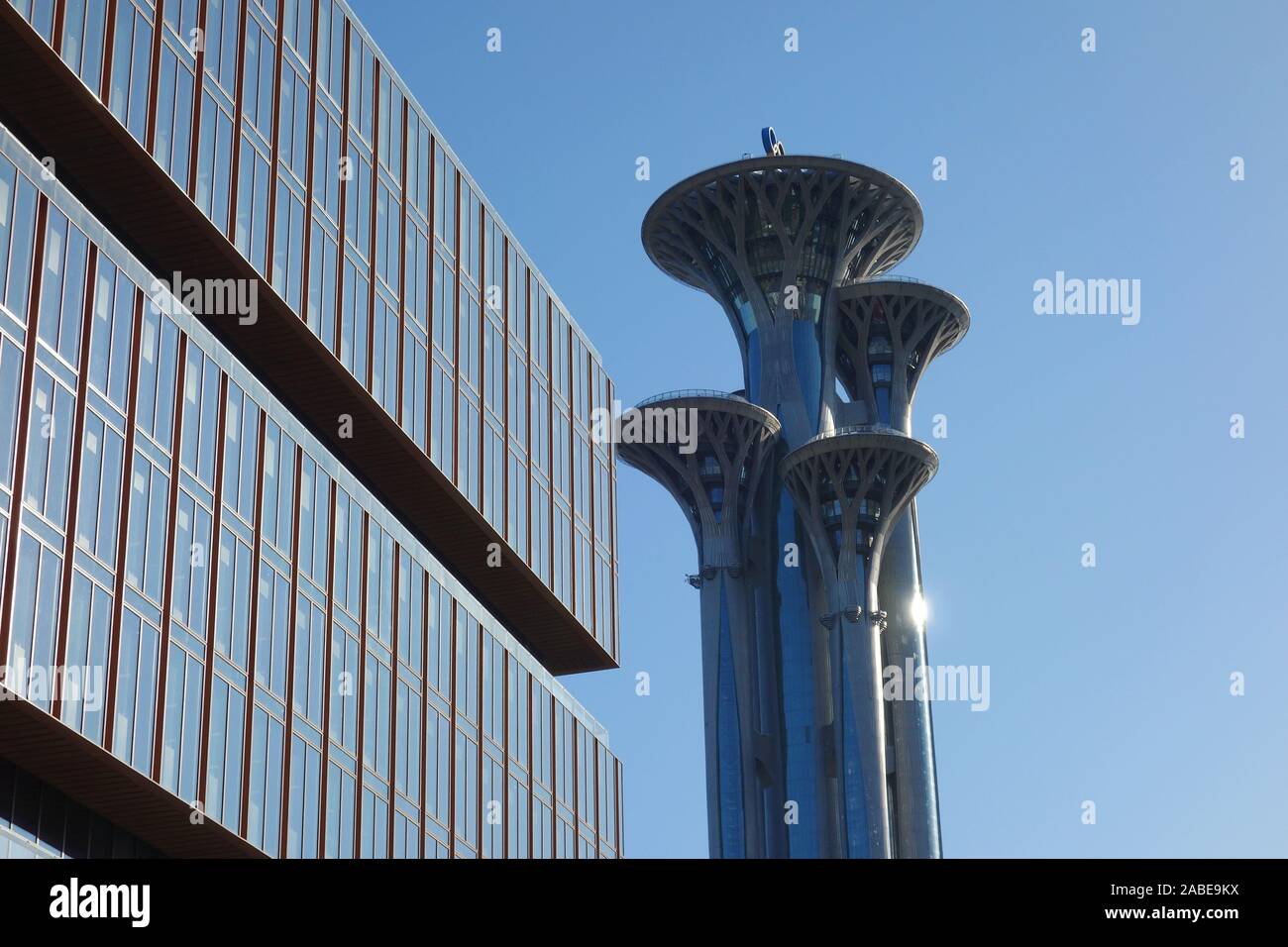 Picture of the AHB Headquarter or Asia Financial Center just completed in Beijing, China, 25 October 2019. Stock Photo