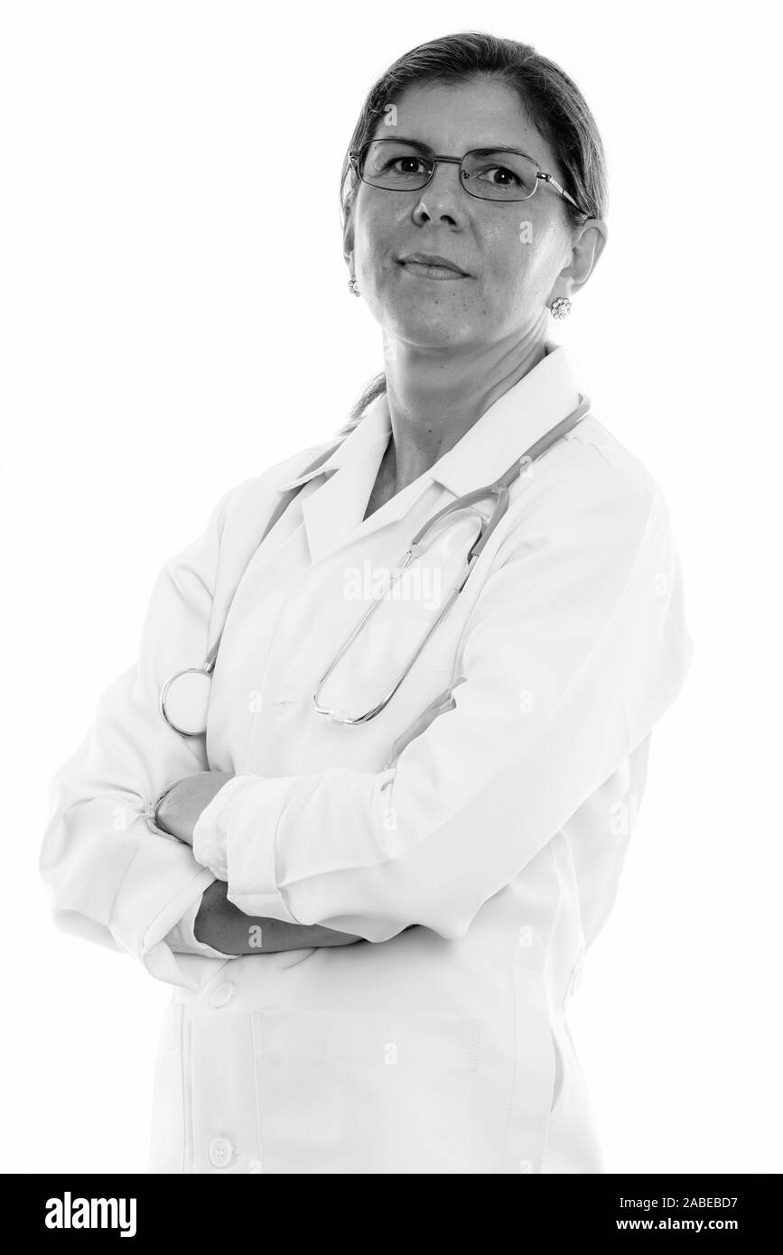 Portrait mature female doctor arms hi-res stock photography and images ...