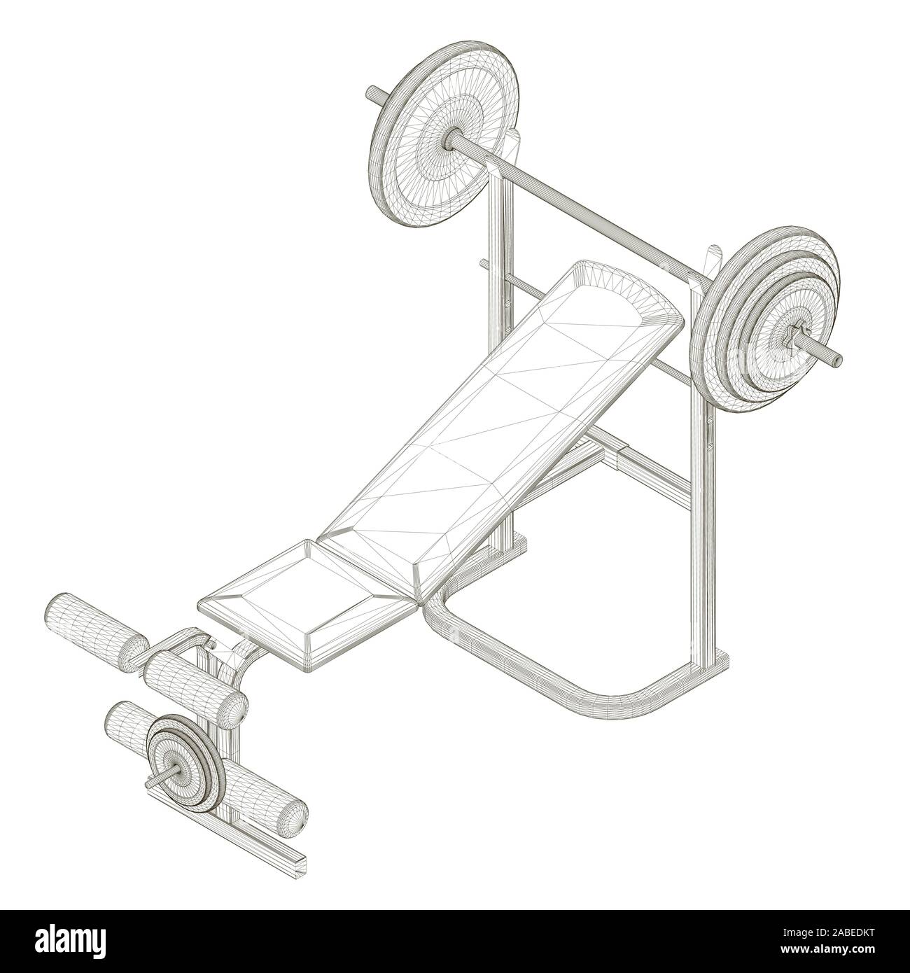 Wireframe Simulator For Bench Press Lying And Sitting View