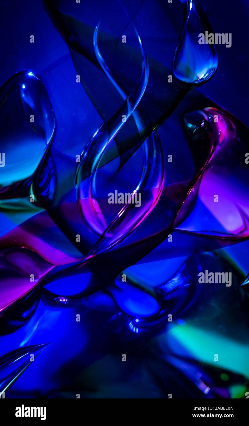Abstract coloured glass background with rich colours Stock Photo