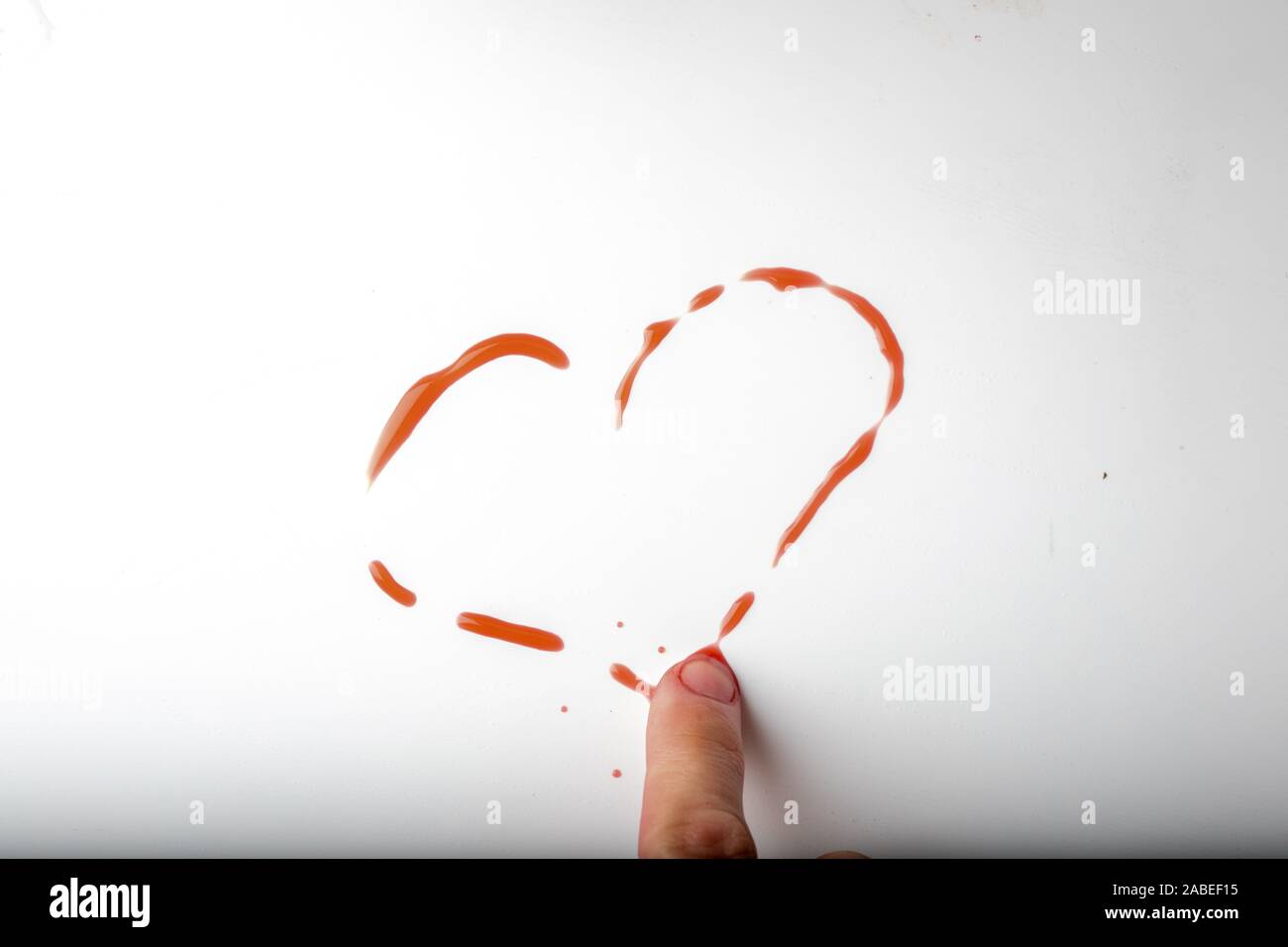 Woman Hand drawing Heart shape on white background. concept design for ...