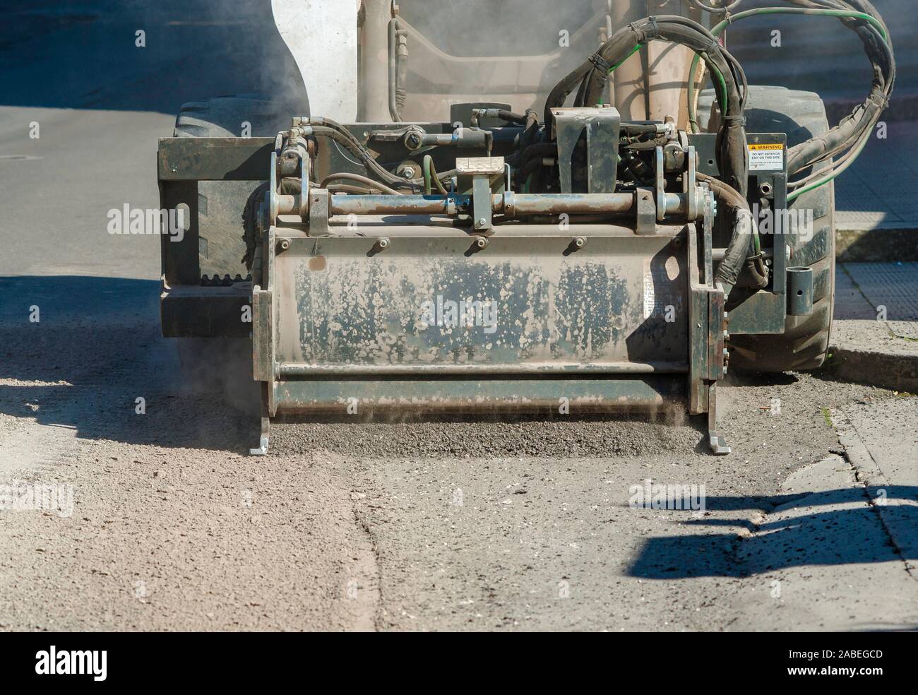 Milling drum for road milling machine. Milling of asphalt for road reconstruction accessory for