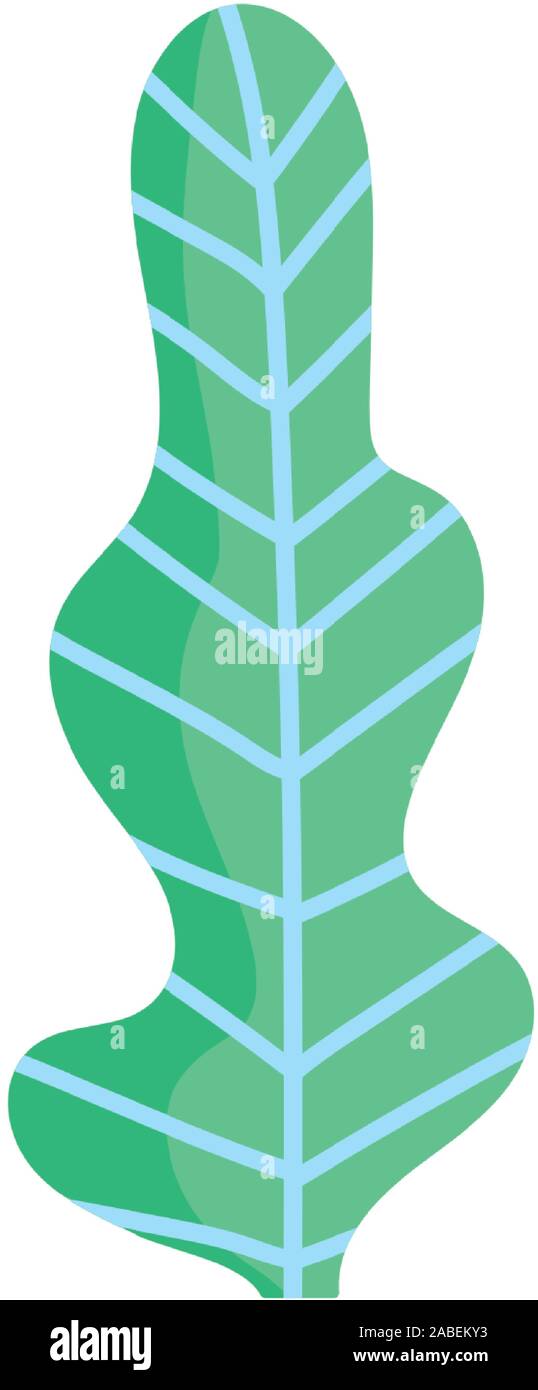 green leaf foliage nature ecology icon vector illustration Stock Vector ...