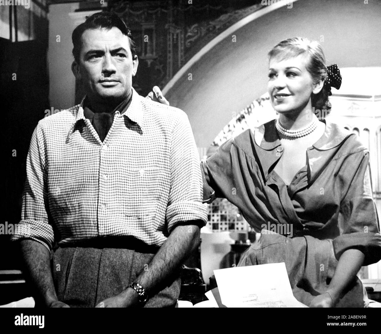 THE SNOWS OF KILIMANJARO, from left, Gregory Peck, Hildegard Knef, 1952