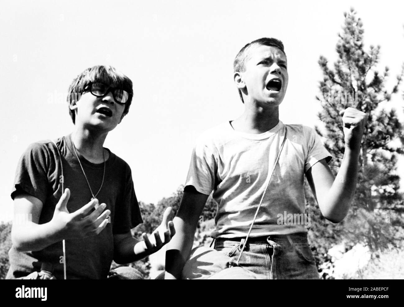 STAND BY ME, from left, Corey Feldman, River Phoenix, 1986, ©Columbia