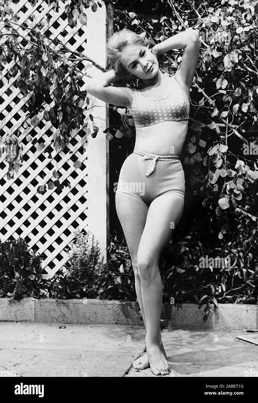 TAKE HER, SHE'S MINE, Sandra Dee on set, 1963, TM & Copyright © 20th Century Fox Film corp./courtesy Everett Collection Stock Photo