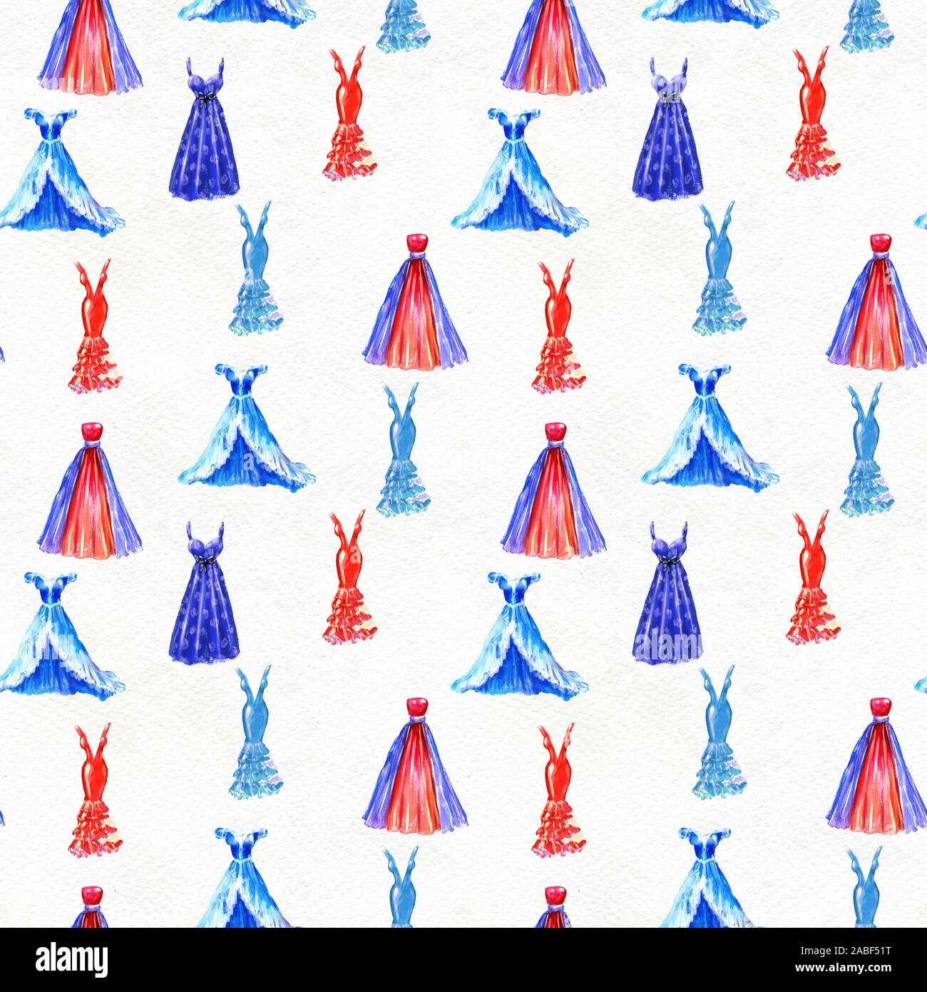 Fashion seamless pattern. Watercolor hand drawn background Stock Photo ...