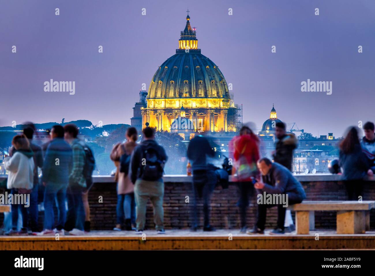 Viewpoint of the Giardino degli Aranci, Rome, Italy Stock Photo