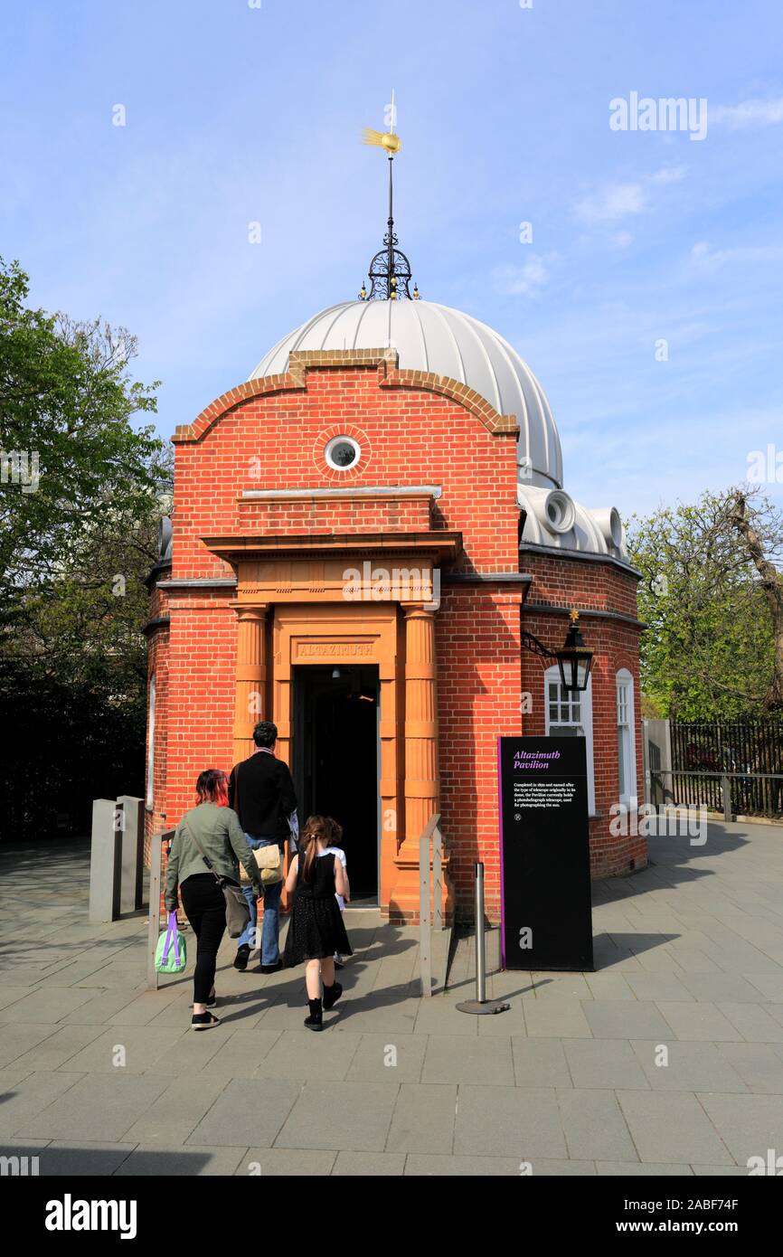 View of the Altazimuth Pavilion, Royal Observatory, Greenwich, London, England Stock Photo