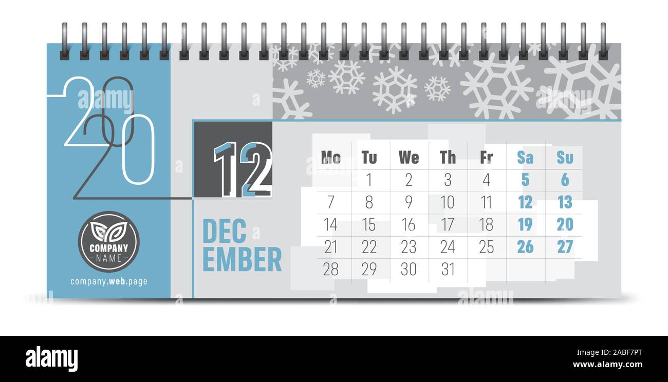 Calendar template for 2020 year. Vector and typographic planner diary in  minimalist style Stock Vector Image & Art - Alamy