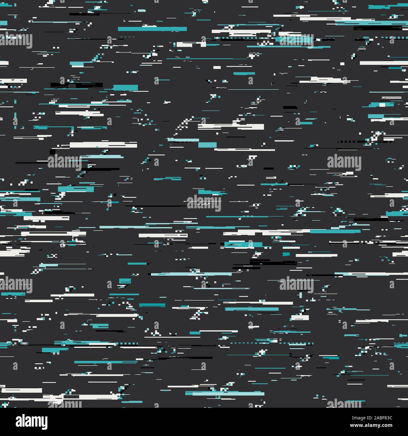 Techno glitch error bug seamless pattern swatch Stock Vector