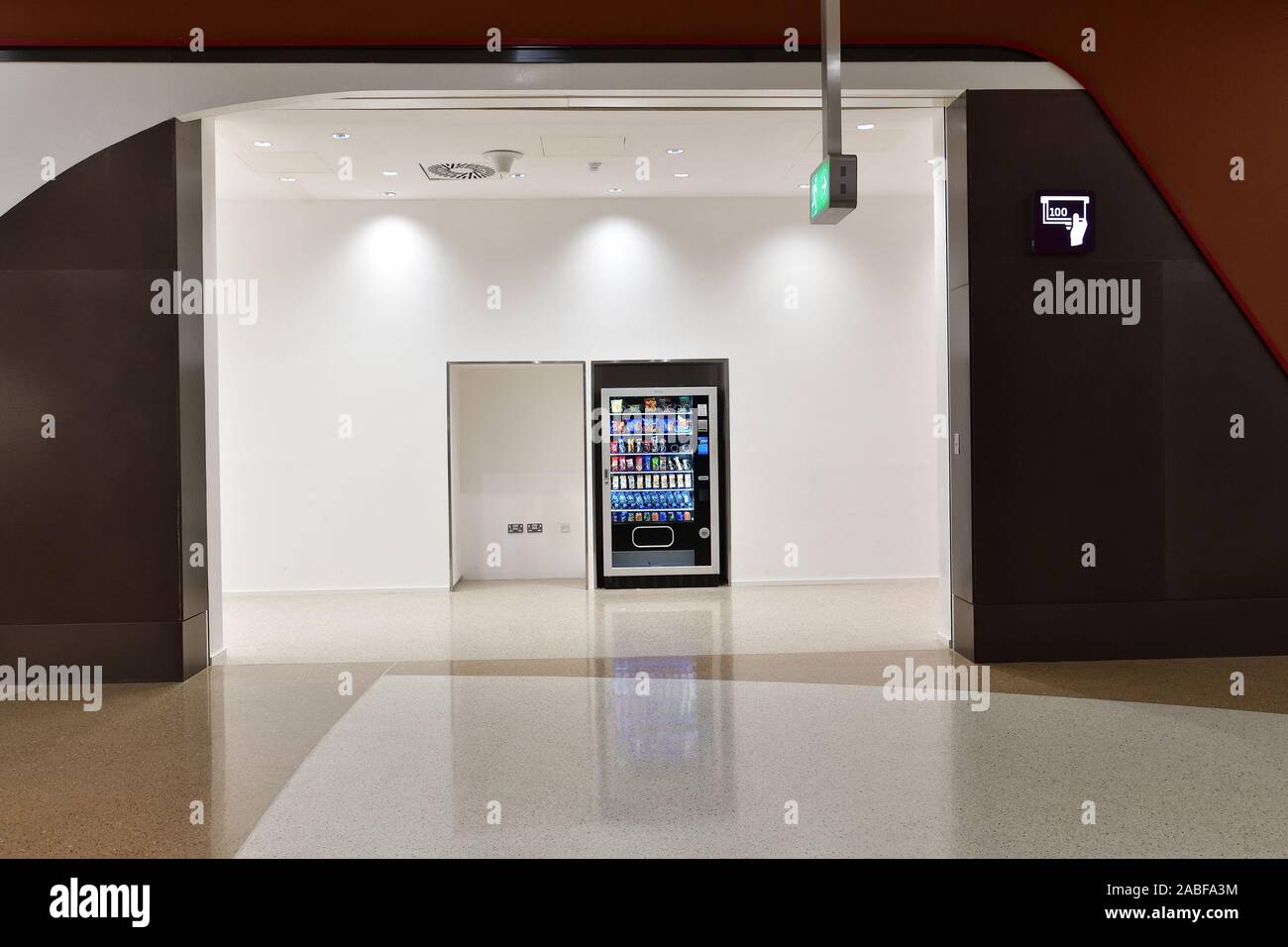 Doha, Qatar Nov 20. 2019. vending machine in interior of Al Qassar metro station Stock Photo