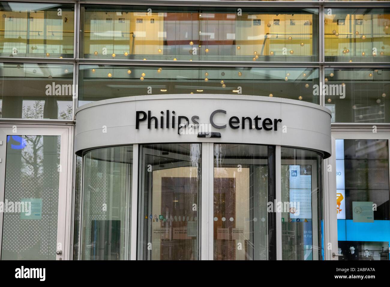 Entrance Philips Headquarters Building At Amsterdam The Netherlands entrance Philips Headquarters Building At Amsterdam The Netherlands 2019 Stock Photo