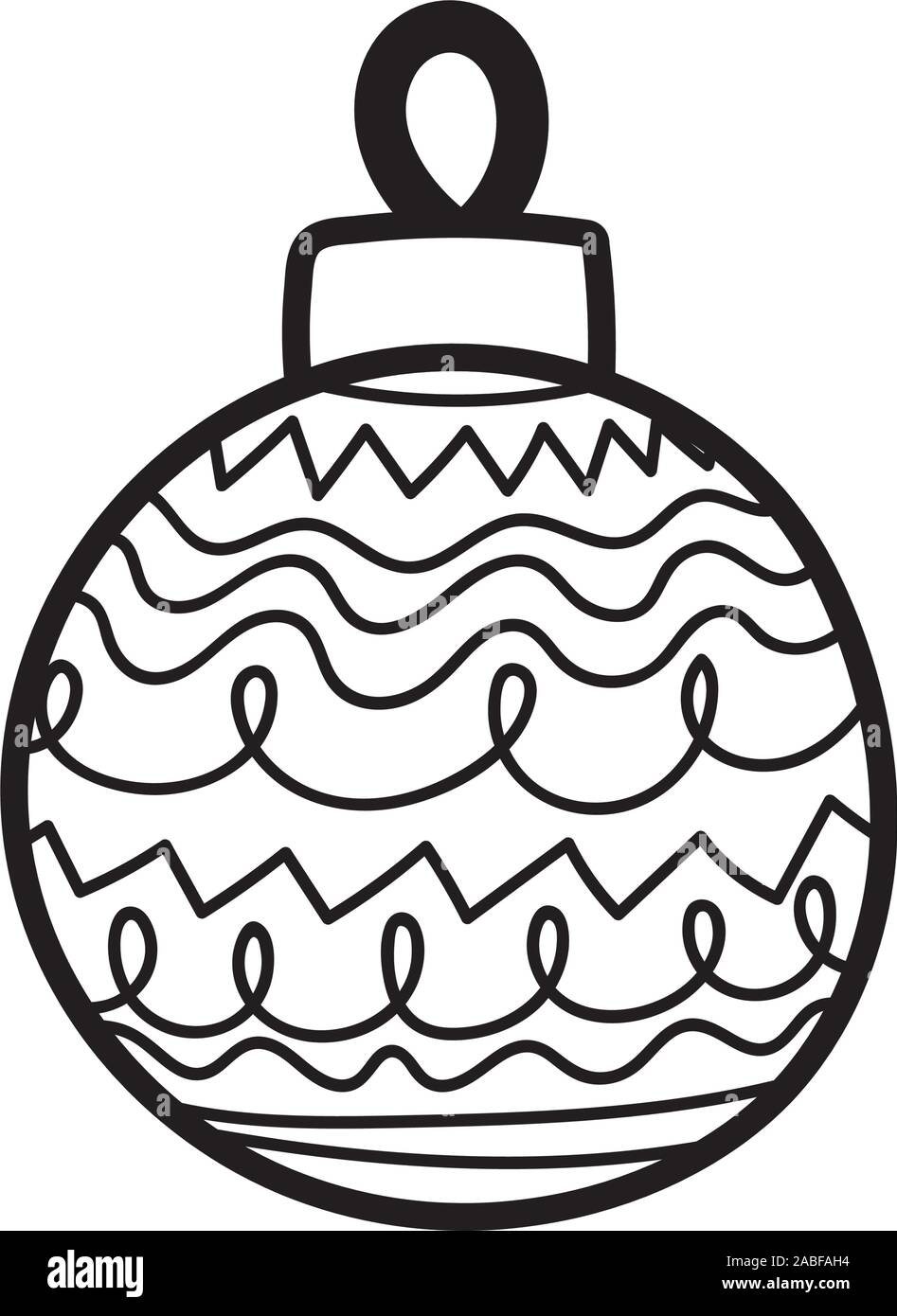 merry christmas celebration decorative ball vector illustration Stock ...