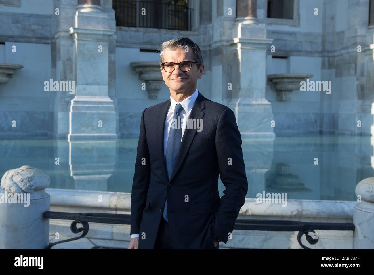 President and FENDI Serge Brunschwig Reopening ceremony of the Acqua Paola fountain (commonly known as "il Fontanone") by Matteo Nardone/Pacific Press Stock Photo - Alamy