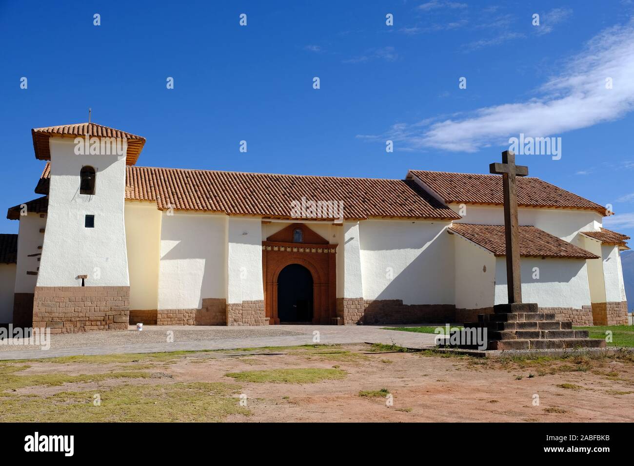 Religious places -  Christian Peru Maras Church of Saint Francis of Assisi Stock Photo