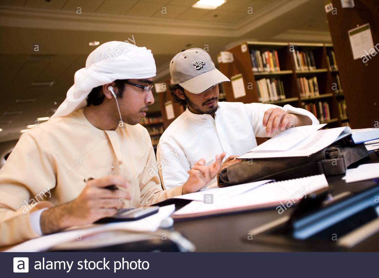 Students Inside The Library At The American University Of Sharjah