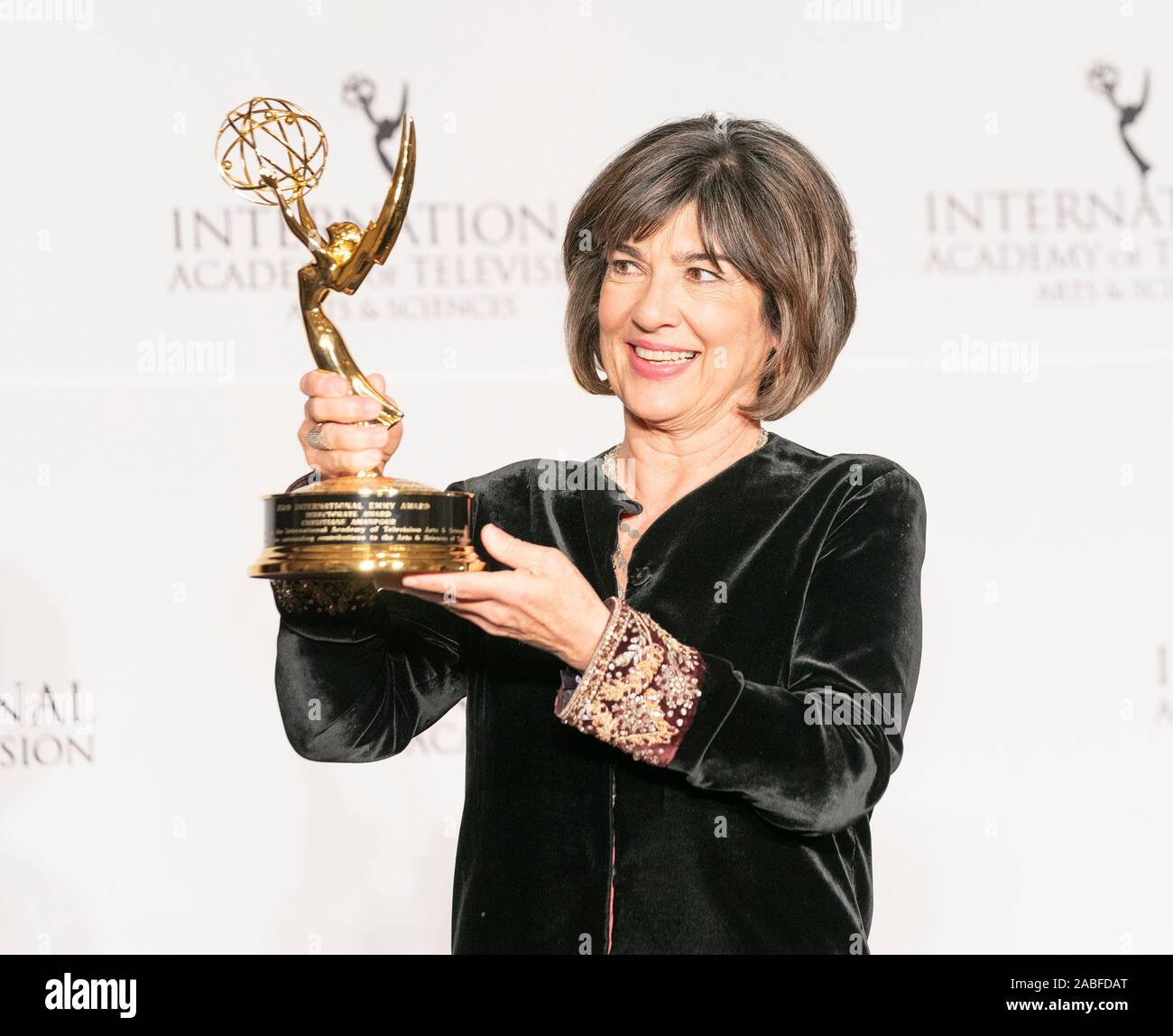 Christiane Amanpour attends 47th International Emmy Awards at Hilton hotel (Photo by Lev Radin/Pacific Press) Stock Photo