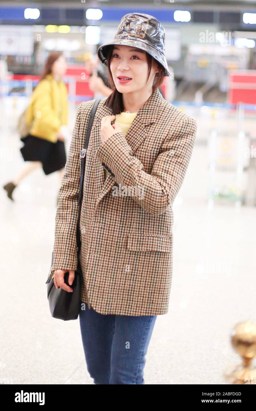 Chinese actress and singer Yuan Shanshan or Mabel Yuan arrives at a