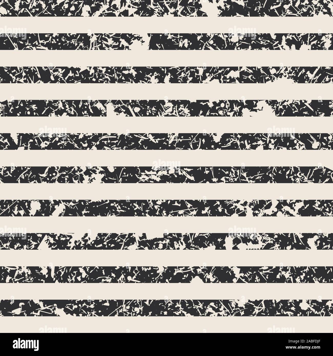 Distressed stripe pattern in black and cream Stock Vector