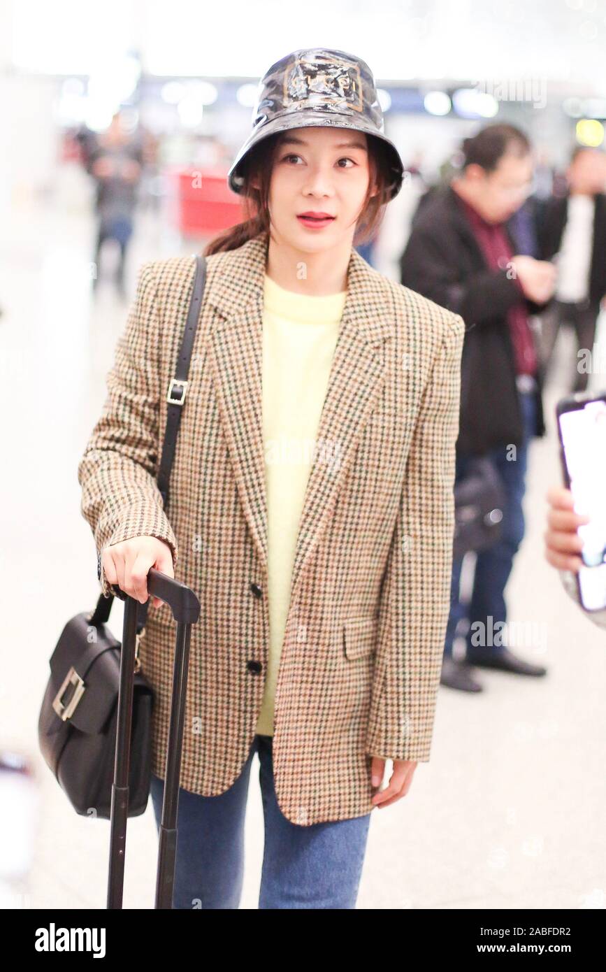 Chinese actress and singer Yuan Shanshan or Mabel Yuan arrives at a