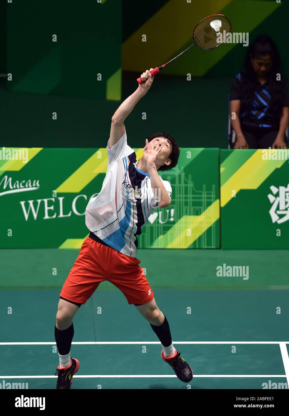 Son Wan-ho of South Korea competes against Sun Feixiang of China at men's  single of Macau Open Badminton Championships 2019, in Macao Special  Administ Stock Photo - Alamy