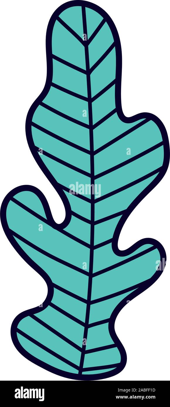 green leaf foliage nature ecology icon vector illustration vector ...