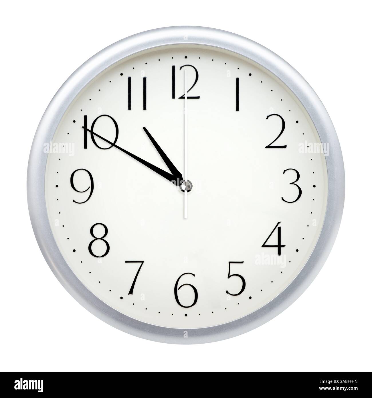 Analog wall clock isolated on white background Stock Photo - Alamy