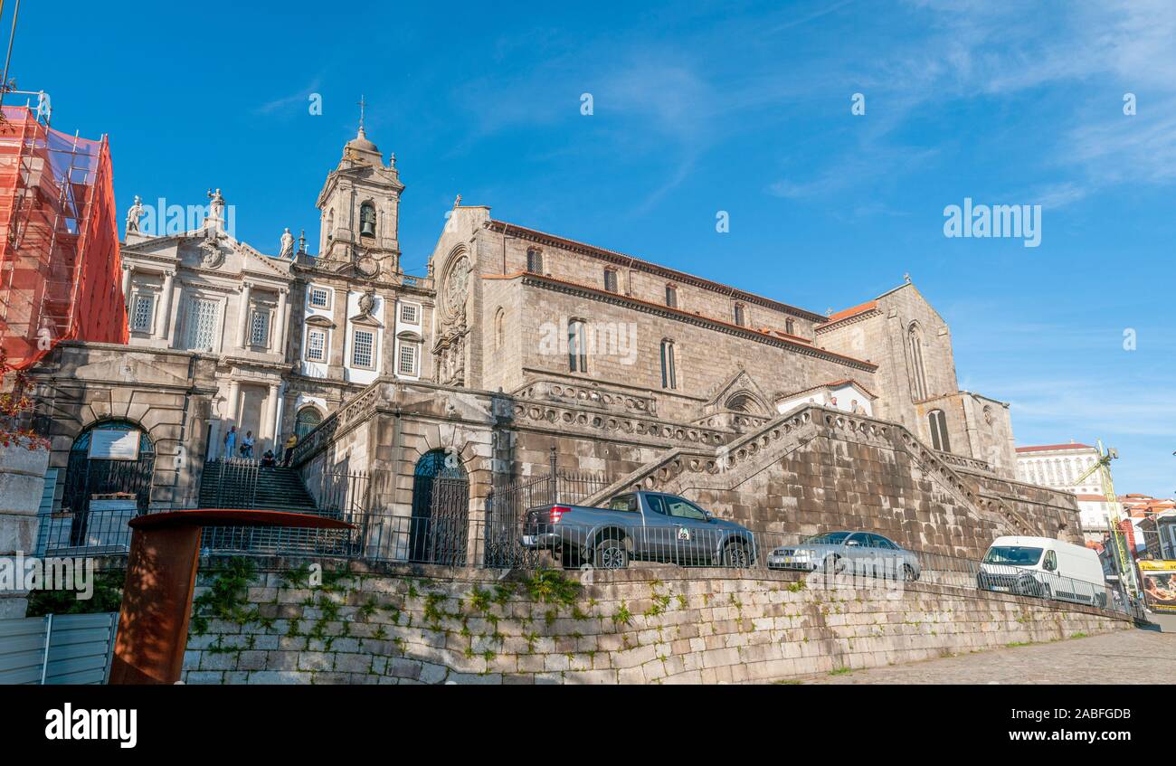 Monument Church Of St Francis (Oratory of San Francisco), Gothic and Baroque architecture from the 14th century, Porto, Portugal Stock Photo