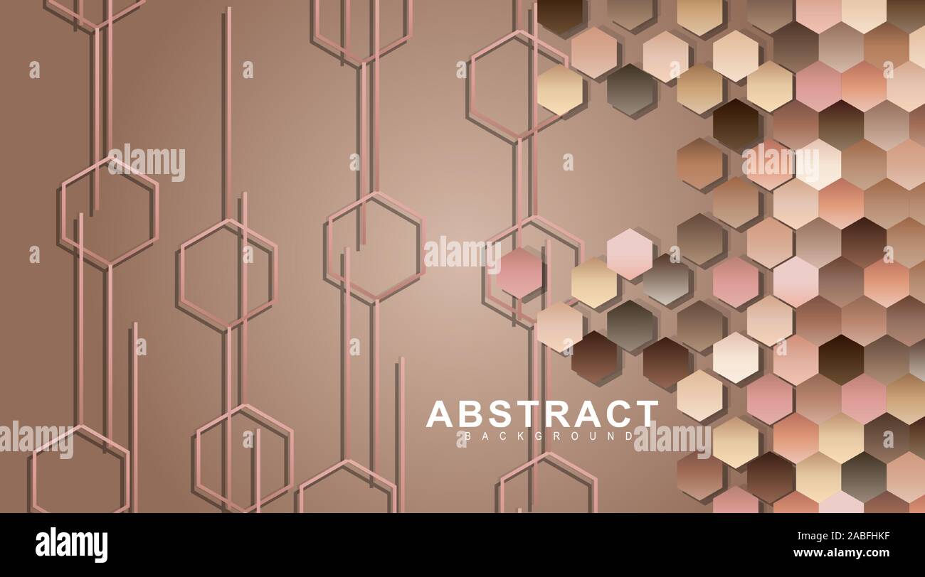 abstract vector background. Hexagonal geometric walls. Surface polygon ...