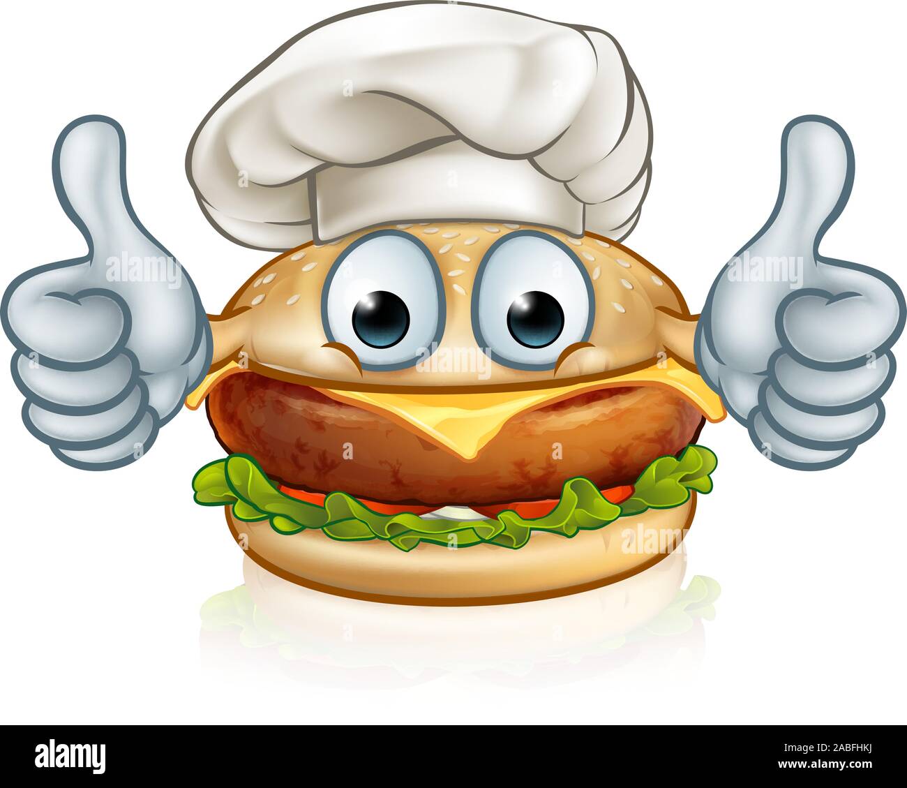 Cartoon Character Burger Food Mascot Stock Vector