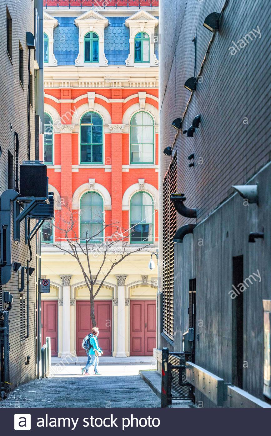 Toronto Ontario Canada October 3 2019 Victorian Houses At End