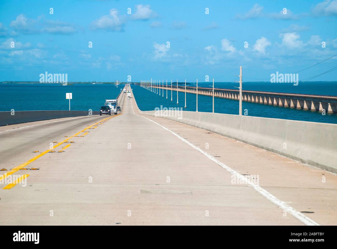 Seven mile bridge, Florida Keys, USA Stock Photo