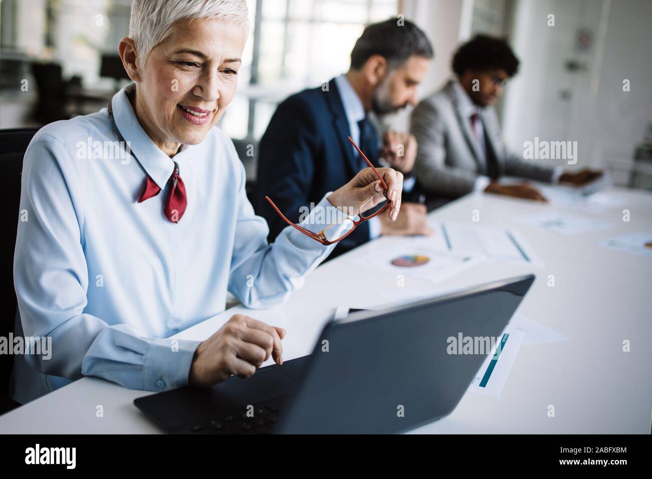 Business people meeting corporate digital device connection concept