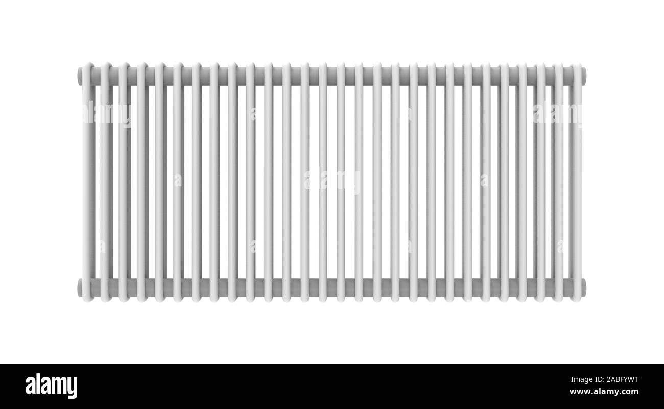 White Warm Radiator isolated 3D Rendering Stock Photo Alamy